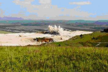 Разработка грунта взрывным методом