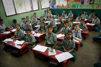Дети в средней школе Индии