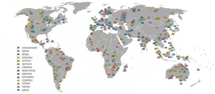 география минеральных ресурсов мира