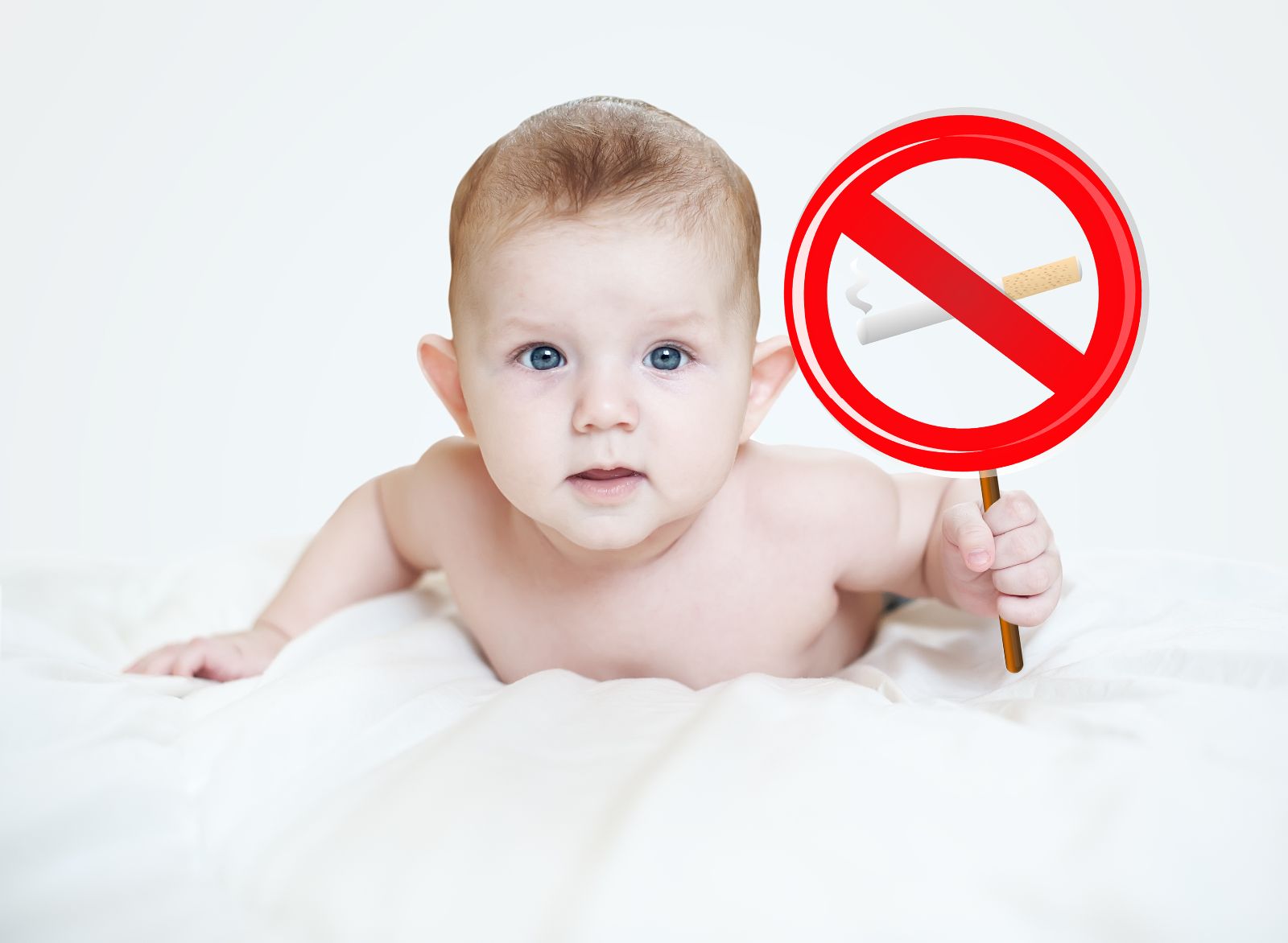 младенец против сигарет