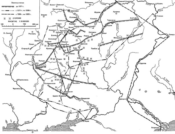 Засечные линии и крепости XVI-XVIII вв