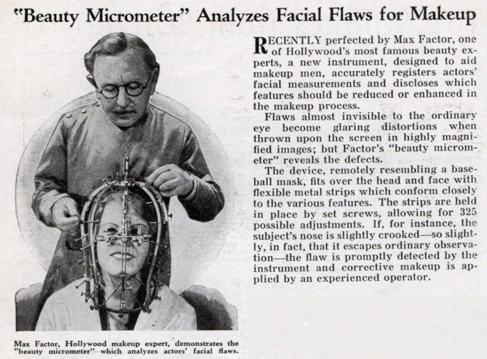 калибратор красоты Макса Фактора (Max Factor micrometer)