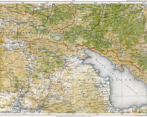 Озеро Гокча или Севангъ на карте 1899 года