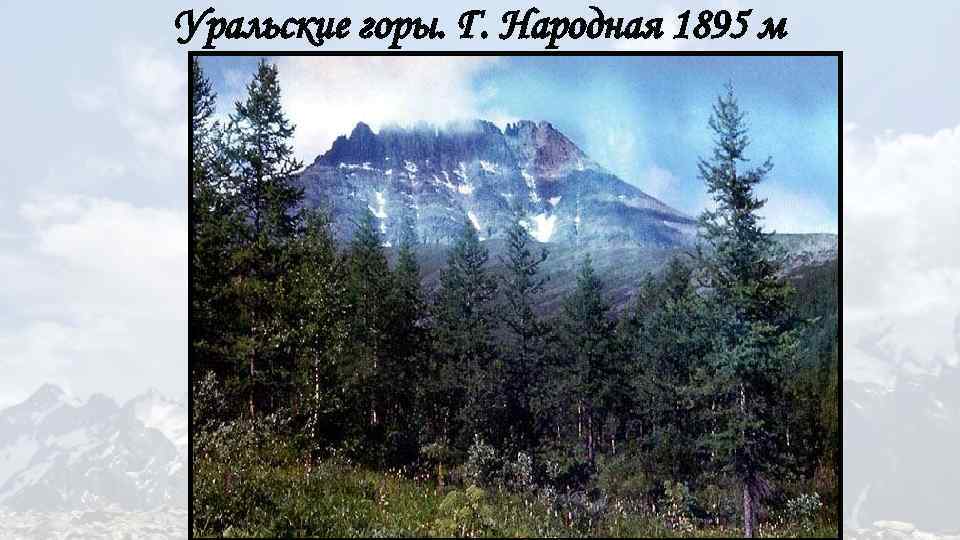 Уральские горы. Г. Народная 1895 м 