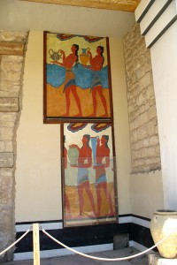 Фрески на стенах Кносского дворца на Крите