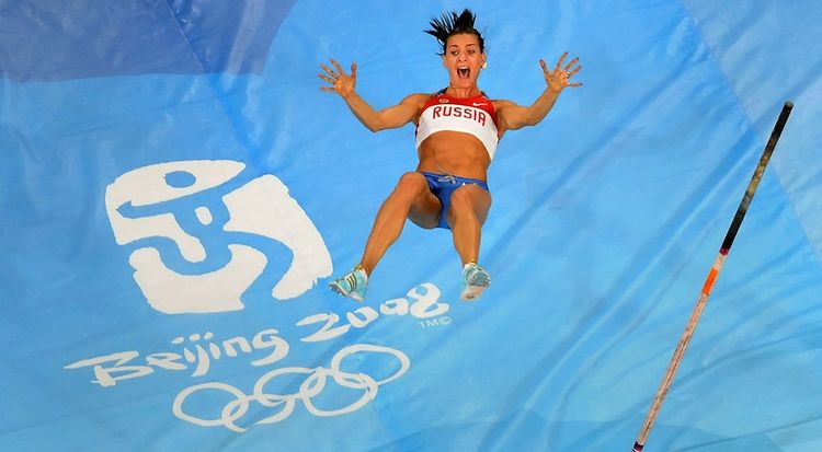 Елена Исинбаева на Олимпиаде-2008