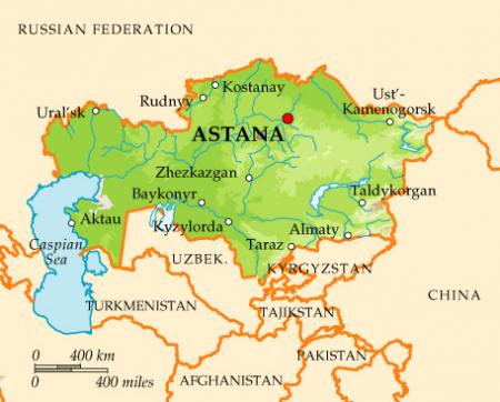 карта Казахстана