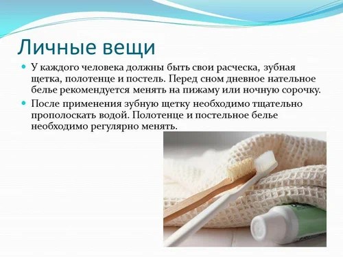 Правила личной гигиены