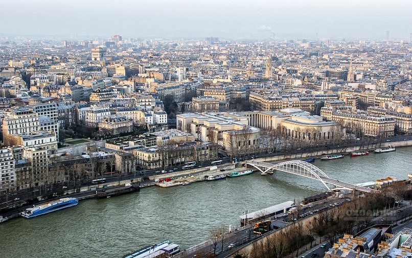 Вид с Эйфелевой башни, Париж, Франция