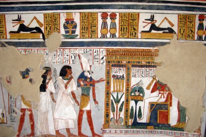 Роспись стен в гробнице египетского вельможи