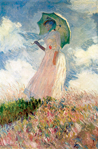 Женщина с зонтиком, повёрнутая влево (1886).