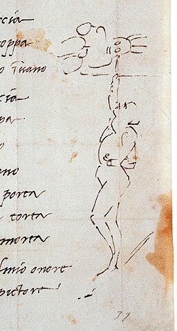 Сонет Микеланджело с карикатурой