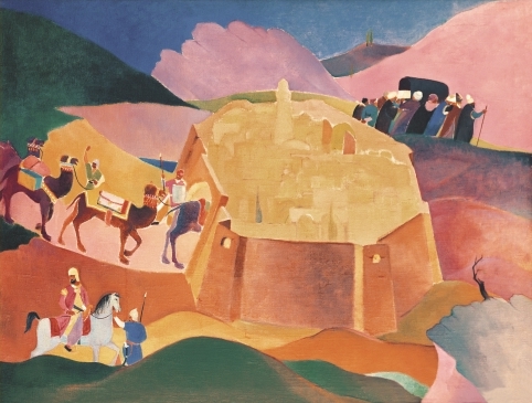 «Похороны Фирдоуси». Картина Газанфара Халыкова, 1934 год
