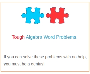 100 tough algebra word problems
